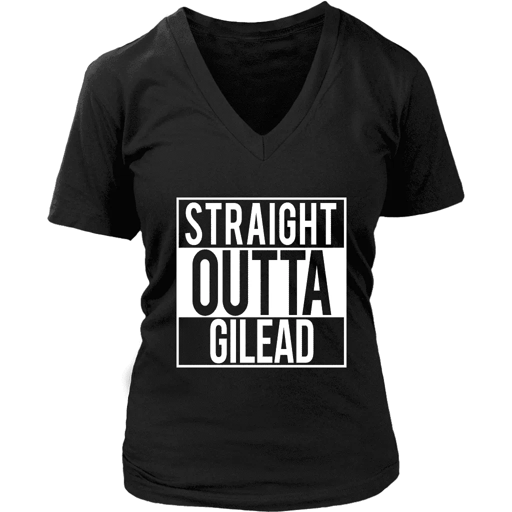 "Straight outta gilead" V-neck Tshirt