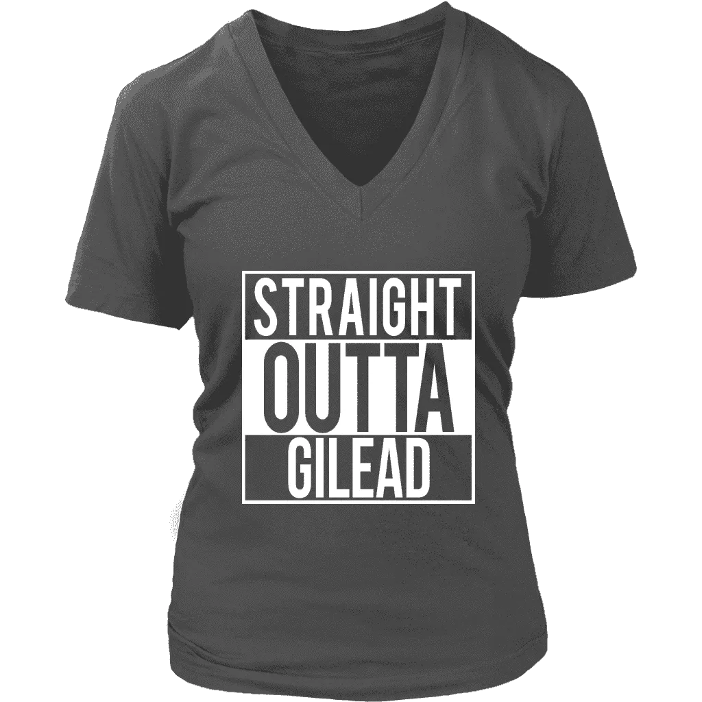 "Straight outta gilead" V-neck Tshirt