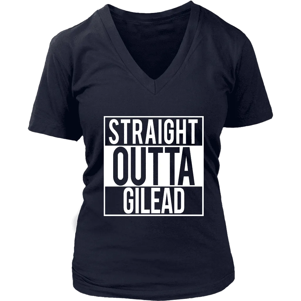 "Straight outta gilead" V-neck Tshirt