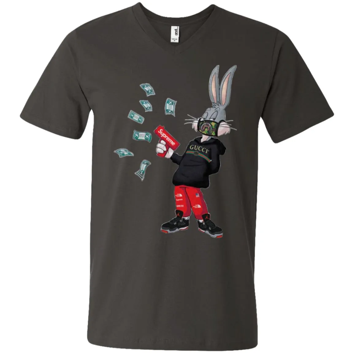 Rabbit Gucci T-shirt Men V-Neck T-Shirt