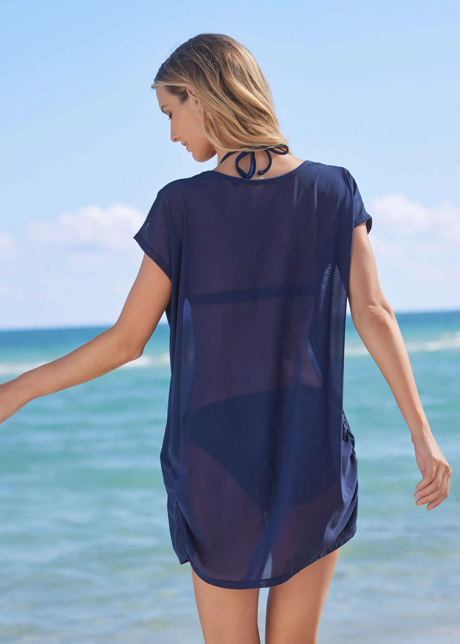 Relaxed Tunic Cover-Up - Ultramarine Blue