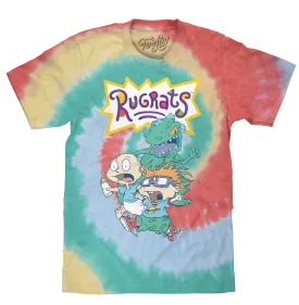 Reptar, Tommy, and Chucky Rugrats Tie Dye T-Shirt - Gum Drop