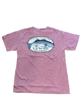 RETROCEDE STRIPED BASS LEWES T-SHIRT