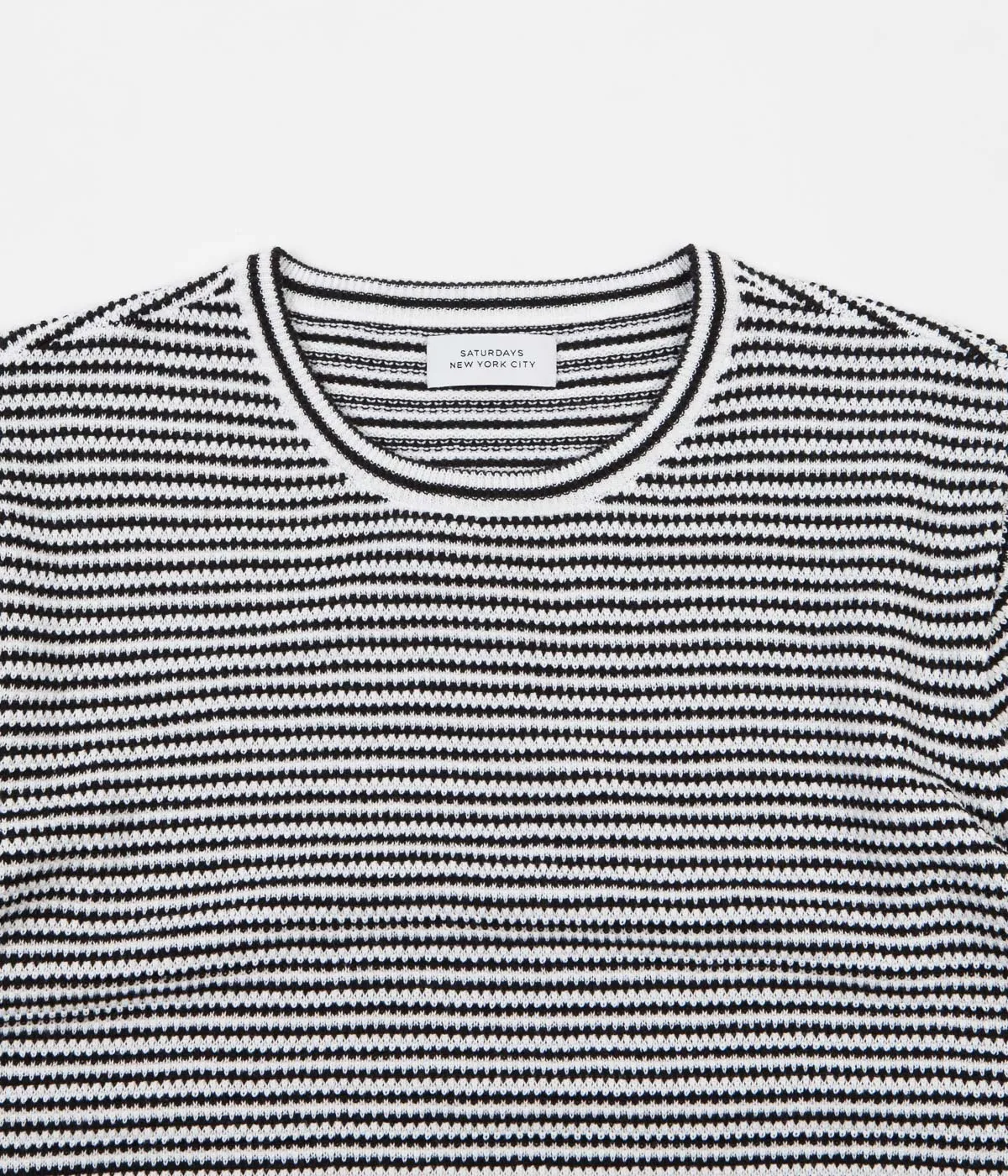 Saturdays NYC Brandon Stripe T-Shirt - Black