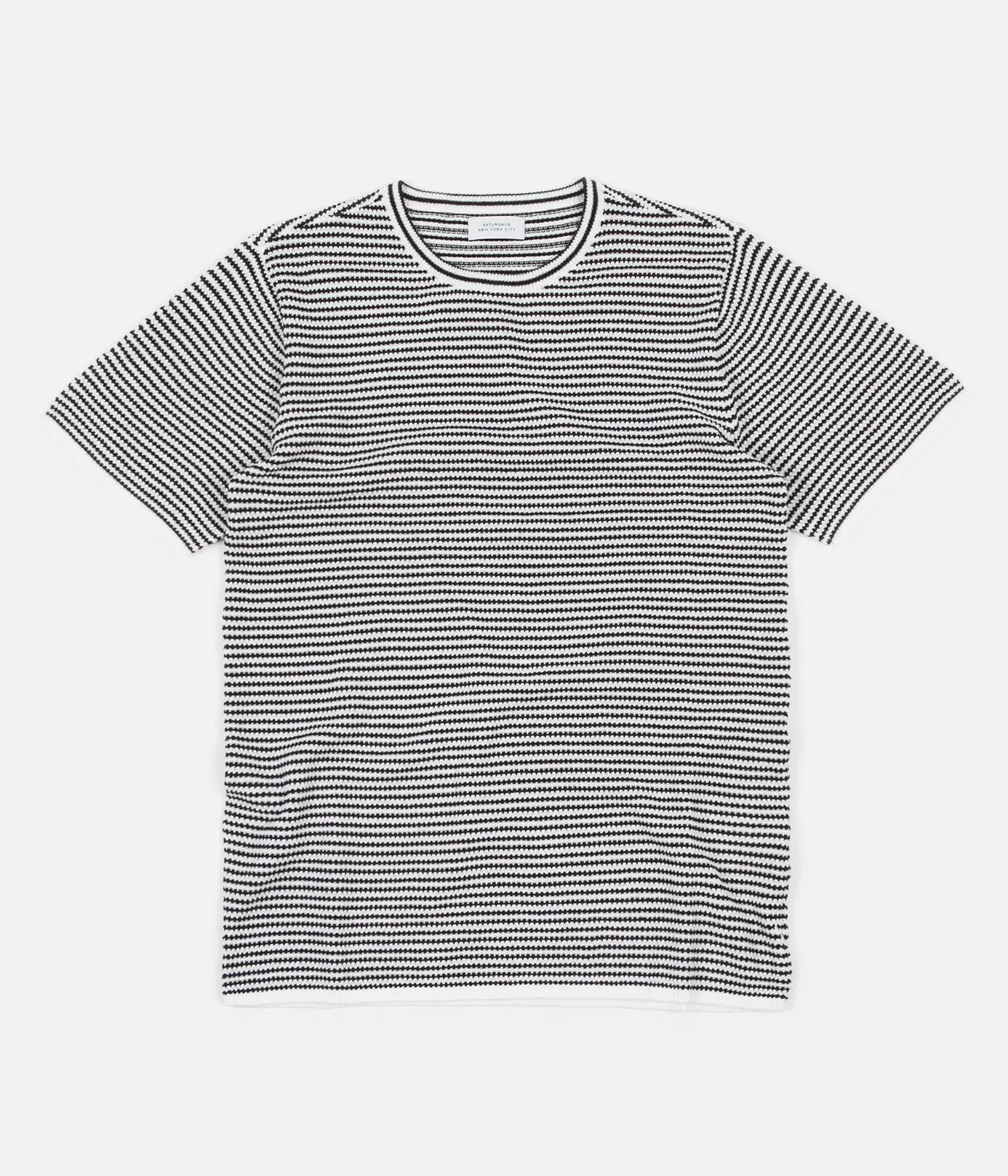 Saturdays NYC Brandon Stripe T-Shirt - Black