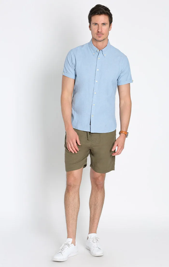 Short Sleeve Chambray Shirt