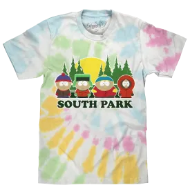 South Park Cartoon Cast Tie Dye T-Shirt - Yosemite