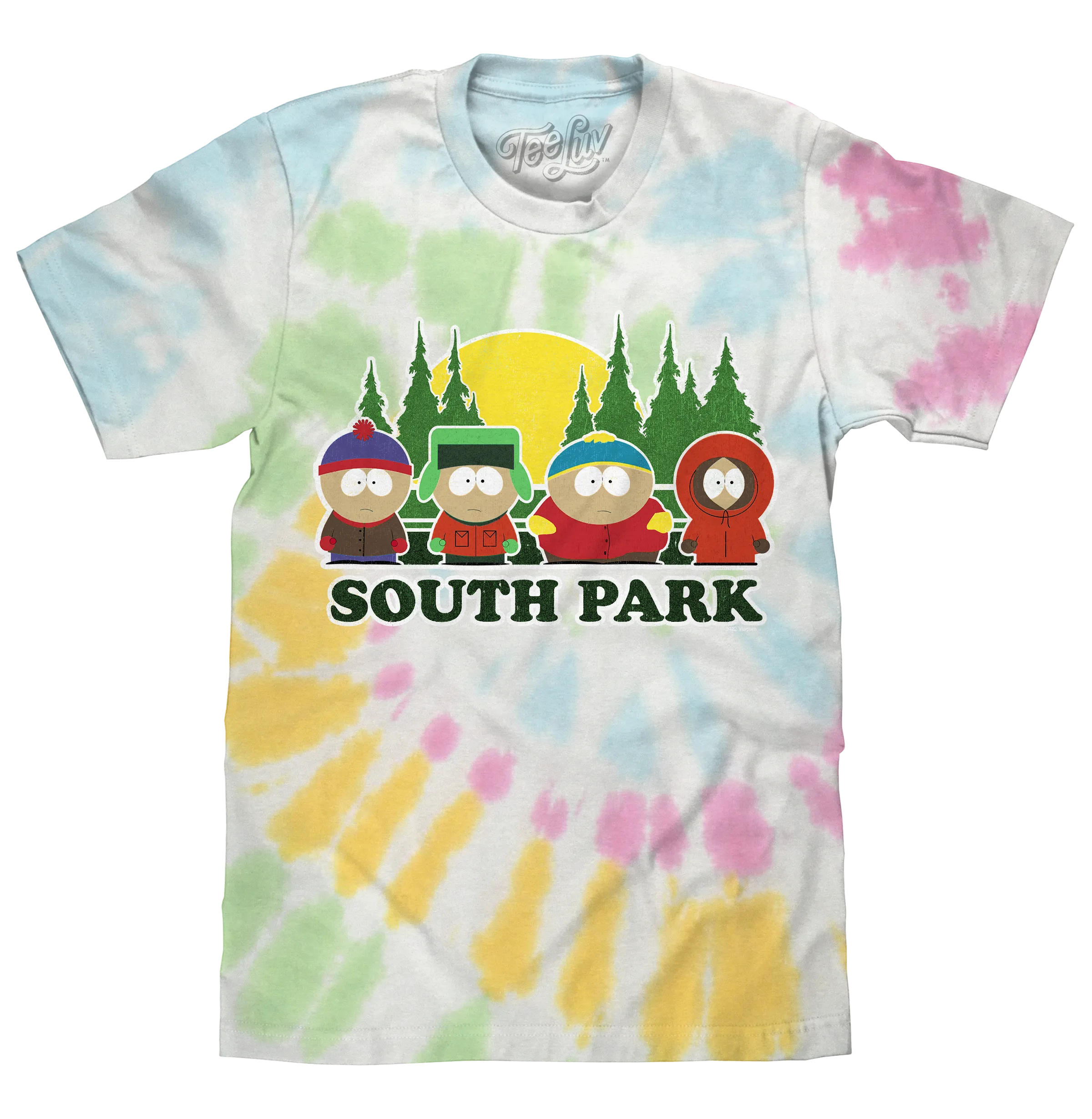 South Park Cartoon Cast Tie Dye T-Shirt - Yosemite