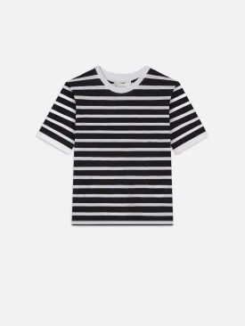 Striped Baby Tee -- Black Multi