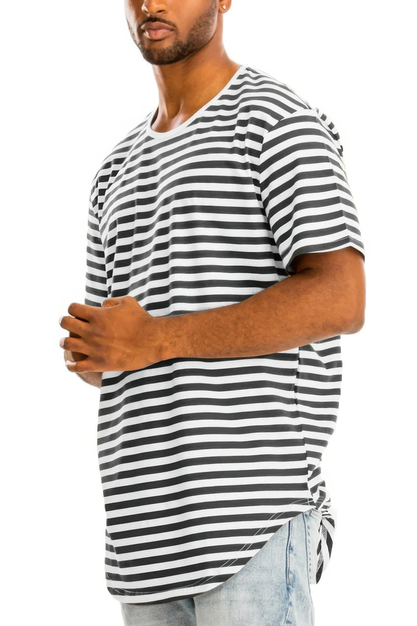 Striped Elongated Tshirt