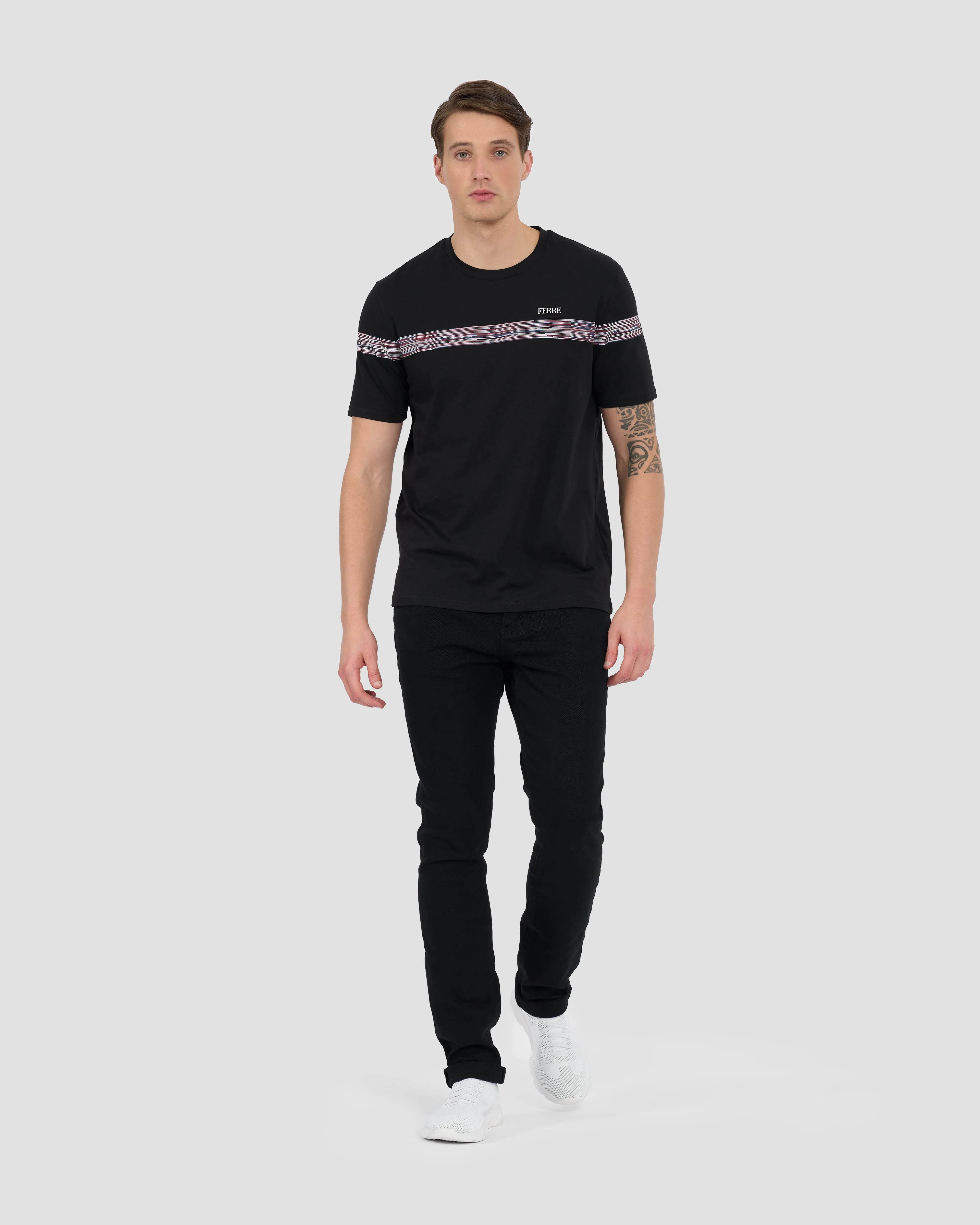 Striped Panel T-Shirt