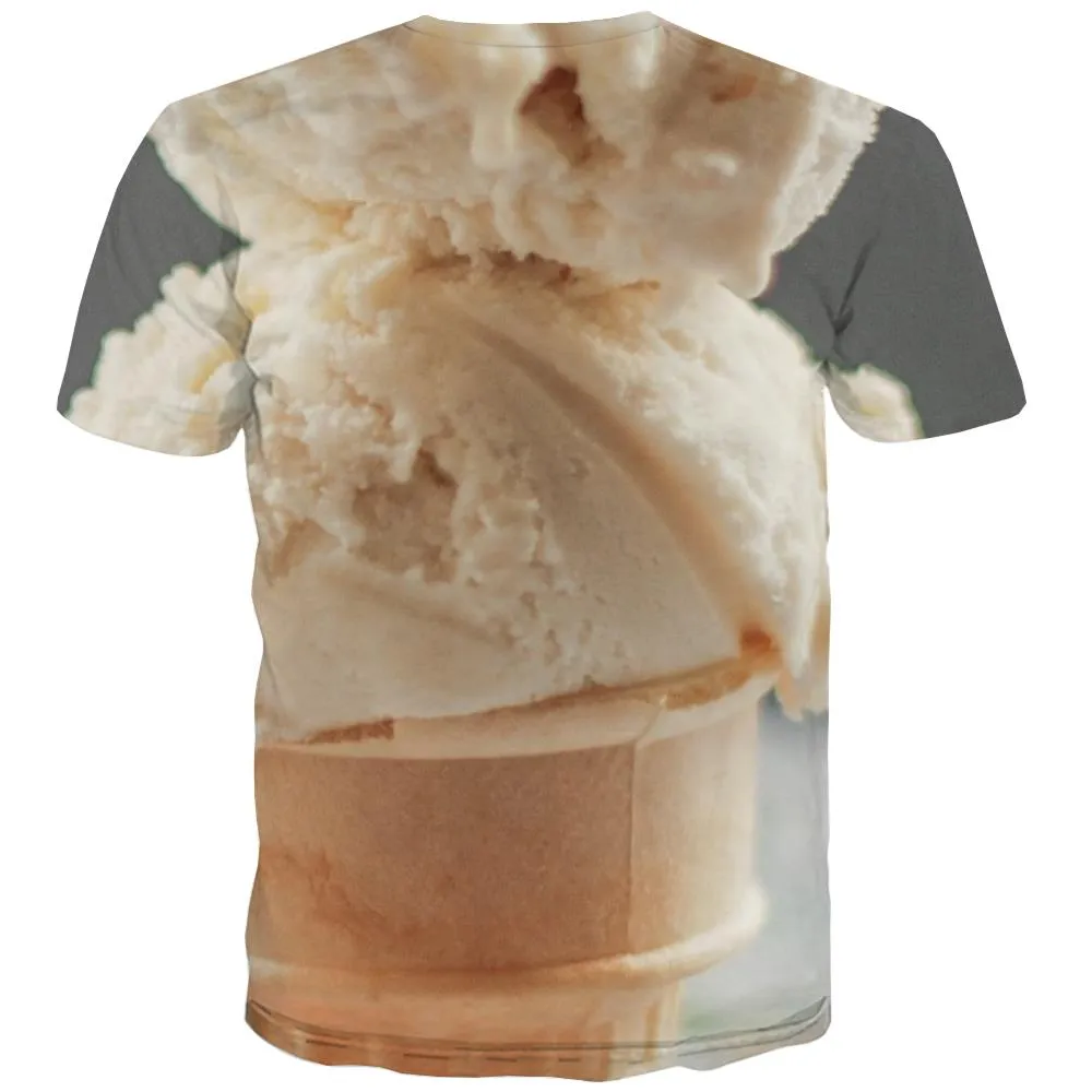 Sweet T shirts Men Gourmet Tshirt Printed Icecream T shirts Funny Colourful Shirt Print