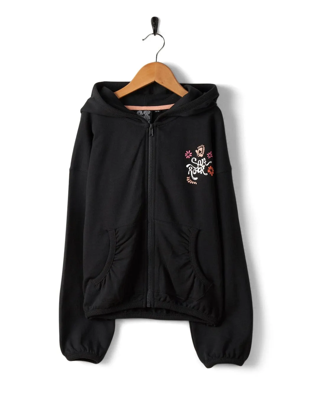 Tahiti Van - Kids Zip Hoodie - Washed Black