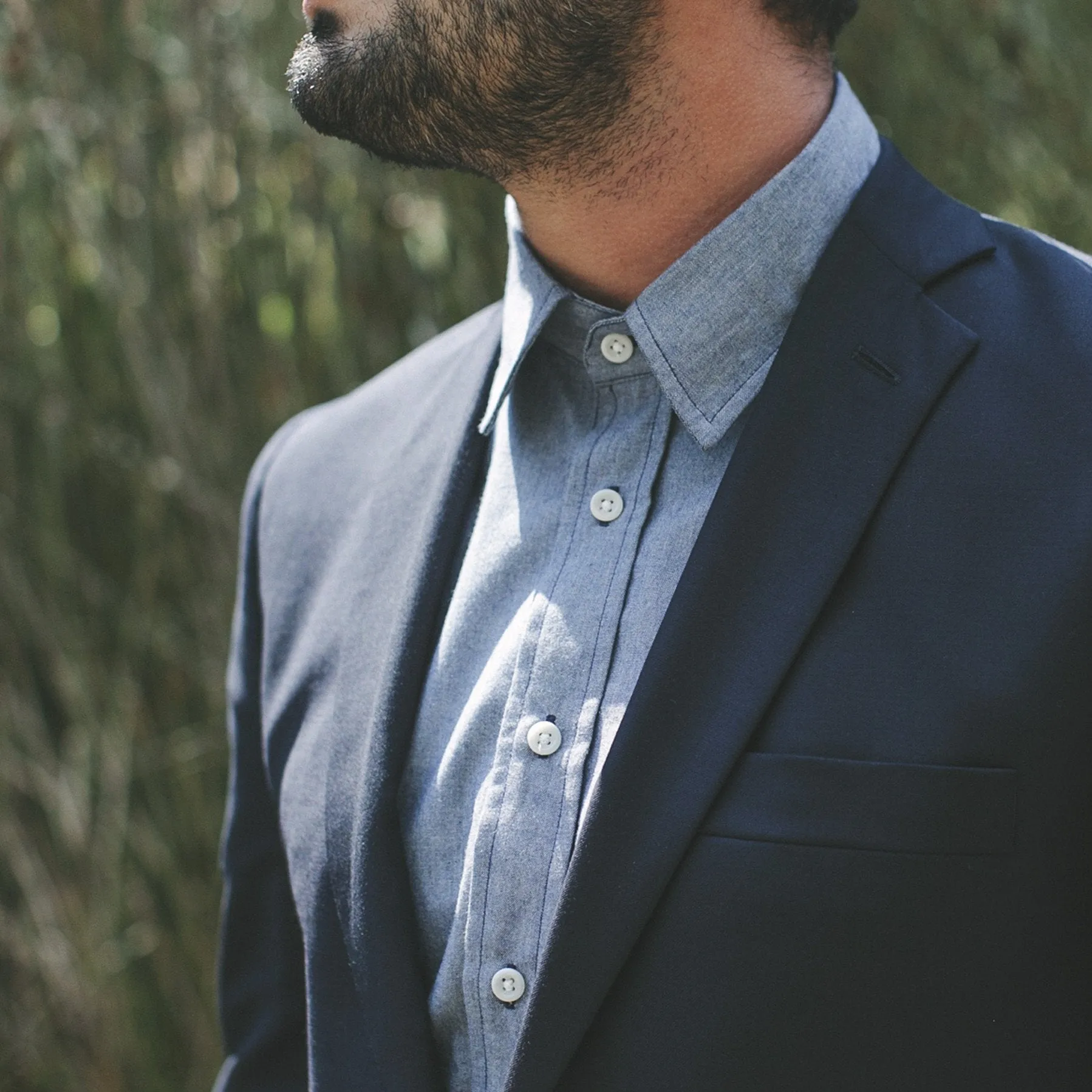 The California in Dark Blue Everyday Chambray