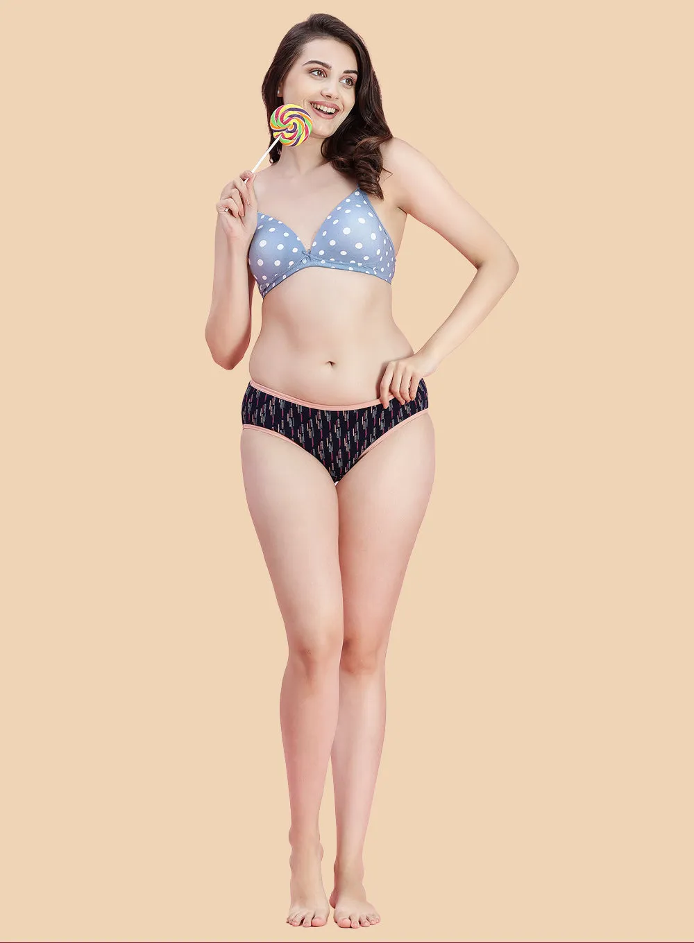 Trendy Printed Plunge Padded BRA (PBBR1057)