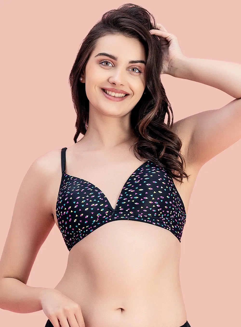 Trendy Printed Plunge Padded BRA (PBBR1057)