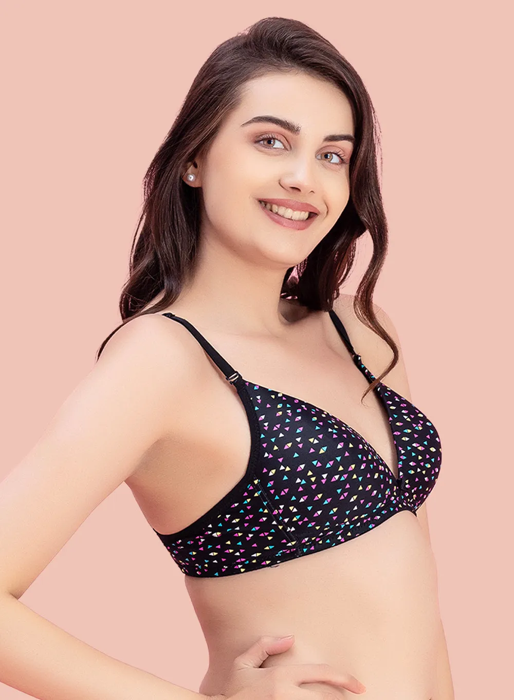 Trendy Printed Plunge Padded BRA (PBBR1057)