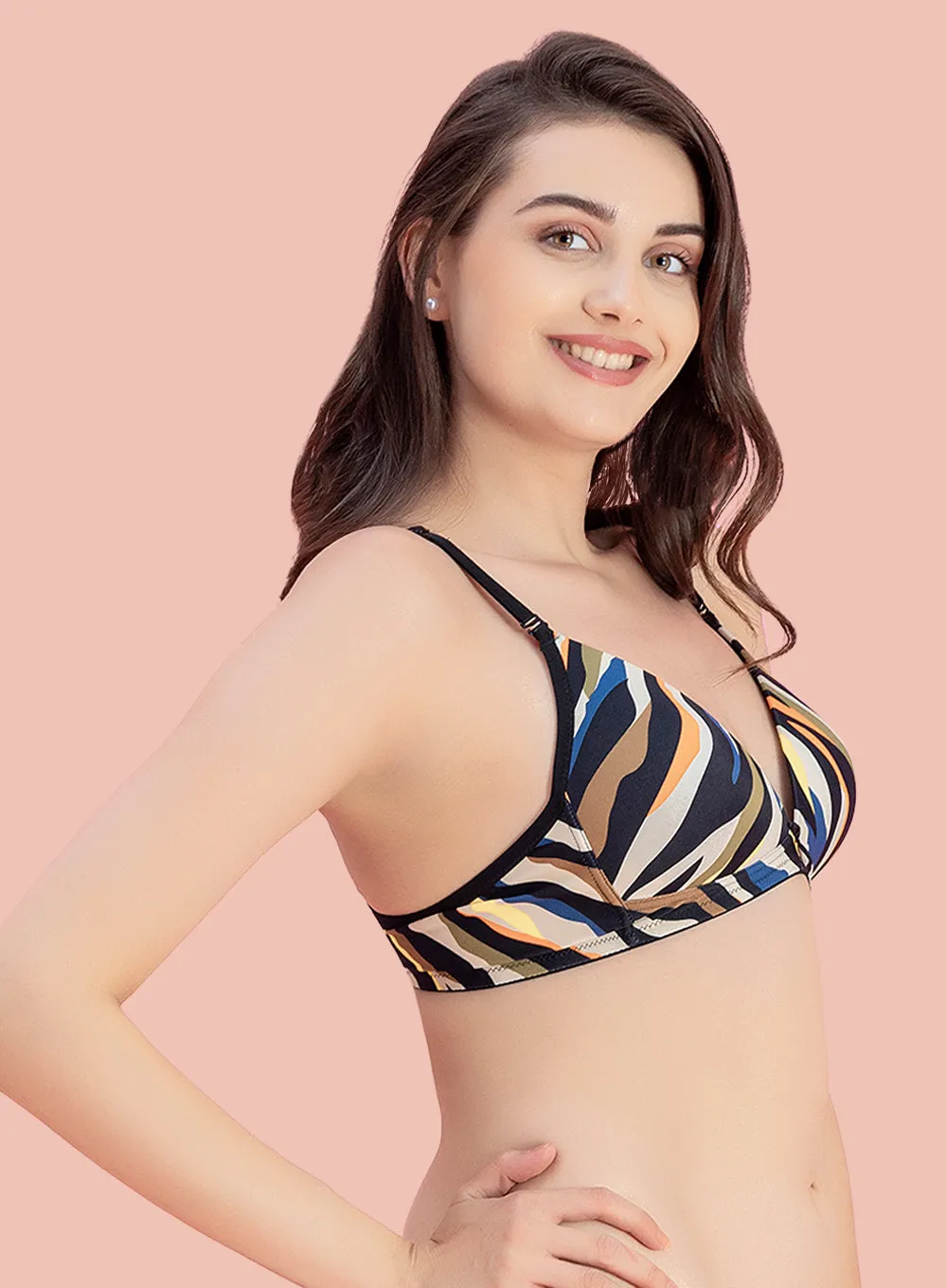 Trendy Printed Plunge Padded BRA (PBBR1057)