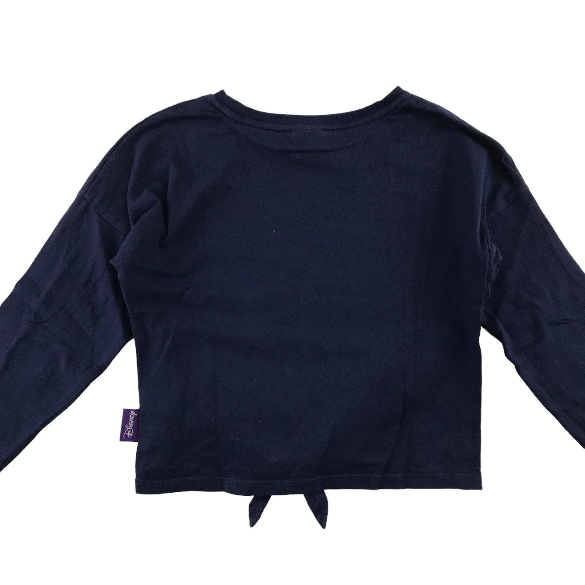 Tu t-shirt 5-6 years navy blue long sleeve Disney Aladdin cropped cotton