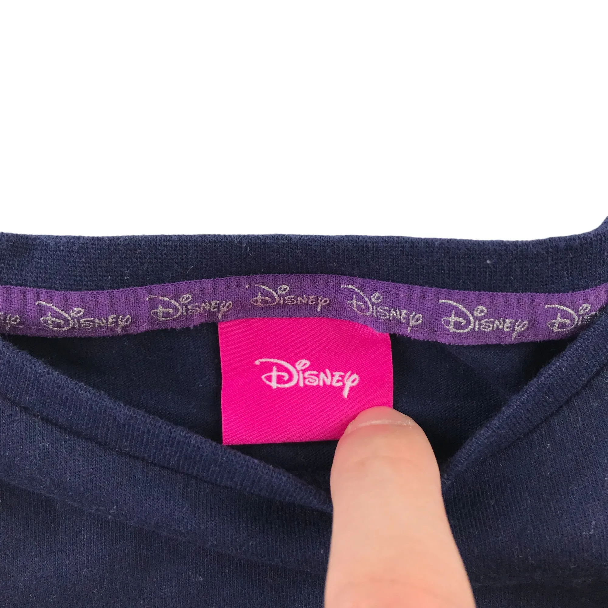 Tu t-shirt 5-6 years navy blue long sleeve Disney Aladdin cropped cotton