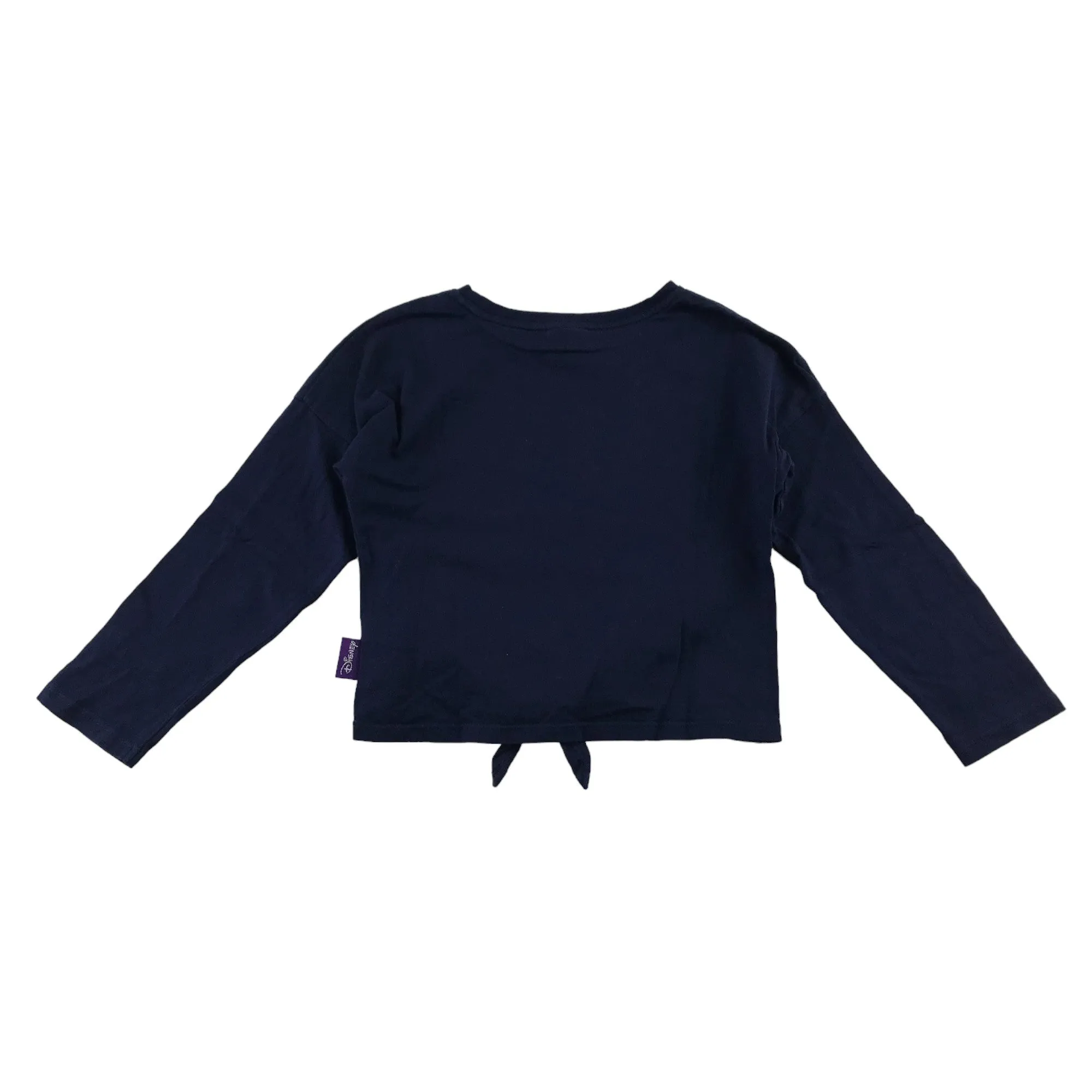 Tu t-shirt 5-6 years navy blue long sleeve Disney Aladdin cropped cotton