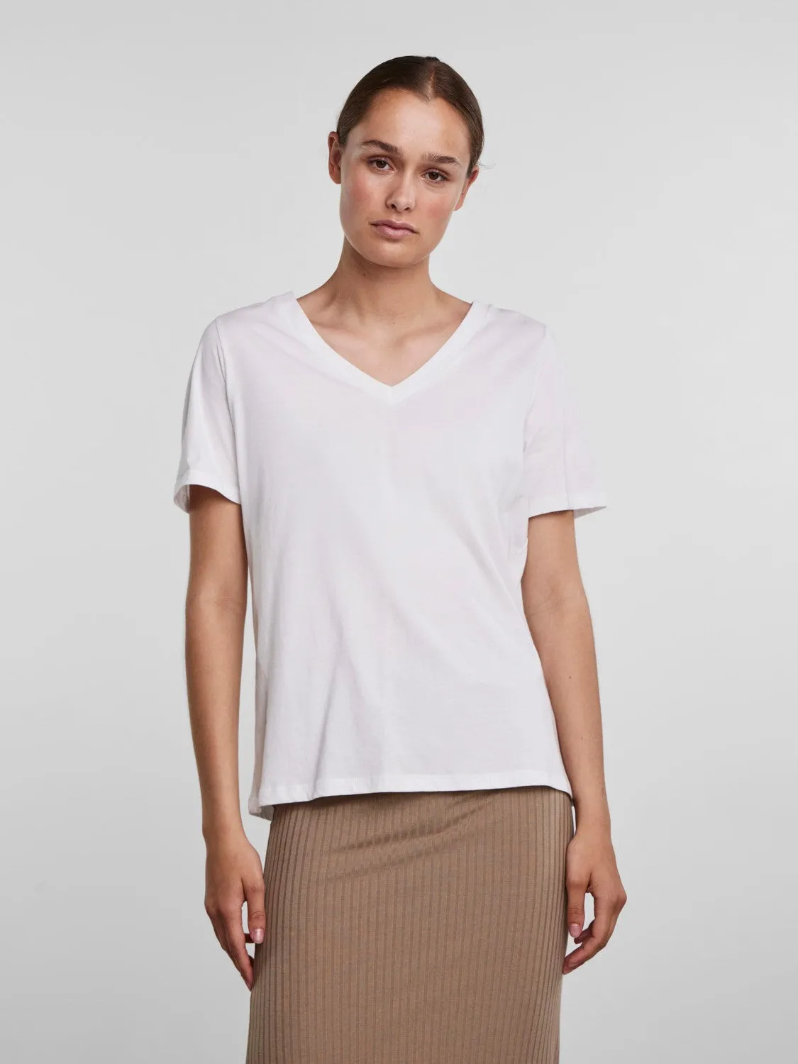 Vaya V-Neck T-Shirt (Bright White)