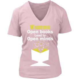 Warning! Open books lead to open minds V-neck