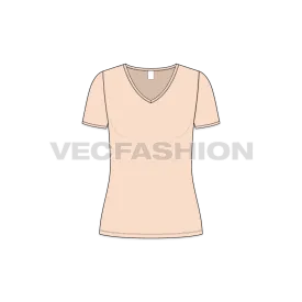 Women's Deep V-neck T-shirt