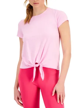 Women's Knot Front T-Shirt,Pink