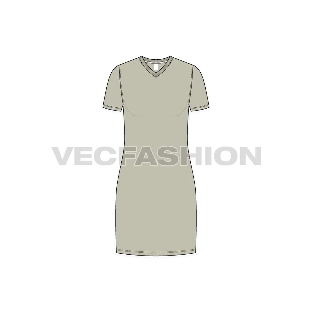 Women's Long Length V-neck Shirt