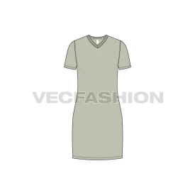 Women's Long Length V-neck Shirt