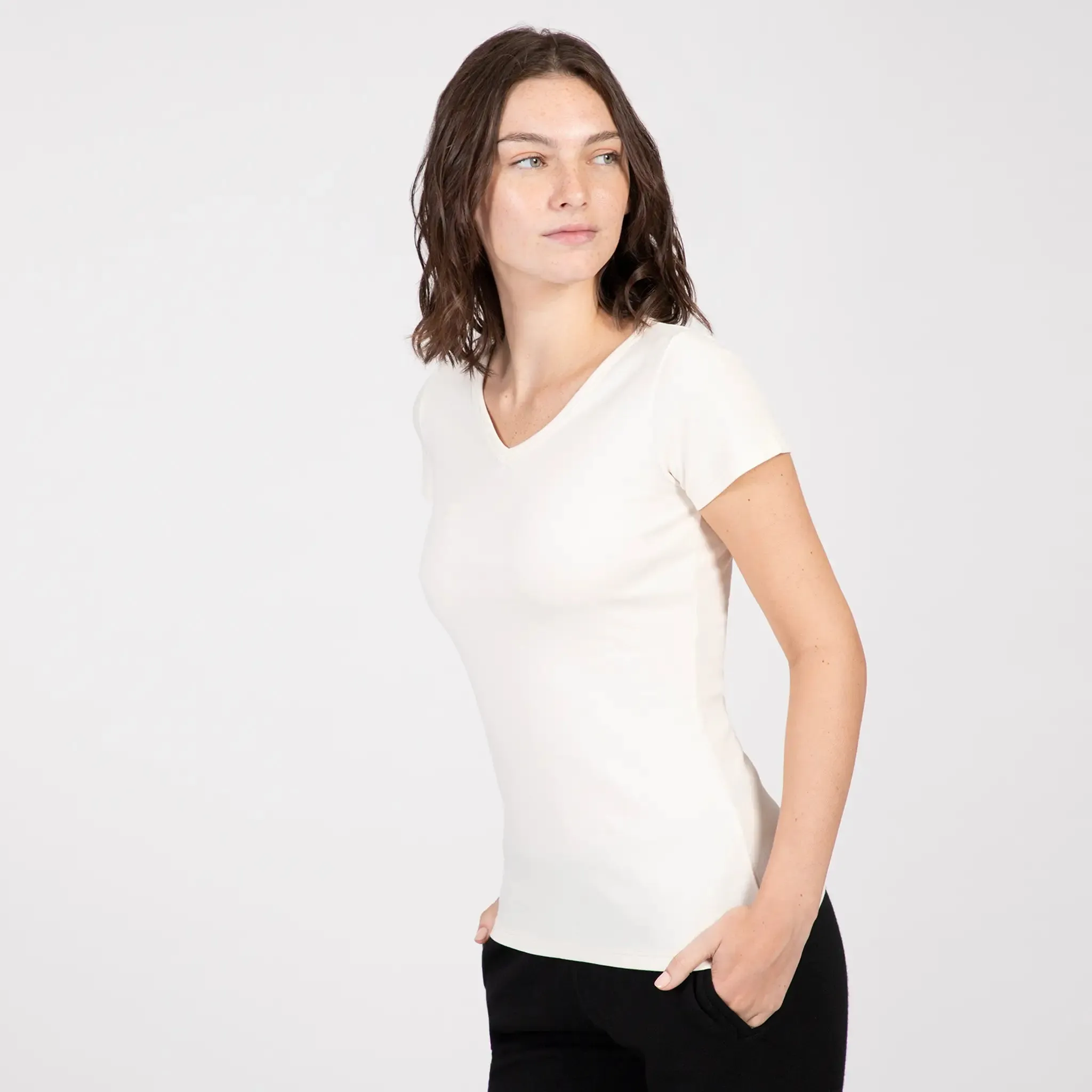 Women's Organic Pima Cotton V-Neck T-Shirt