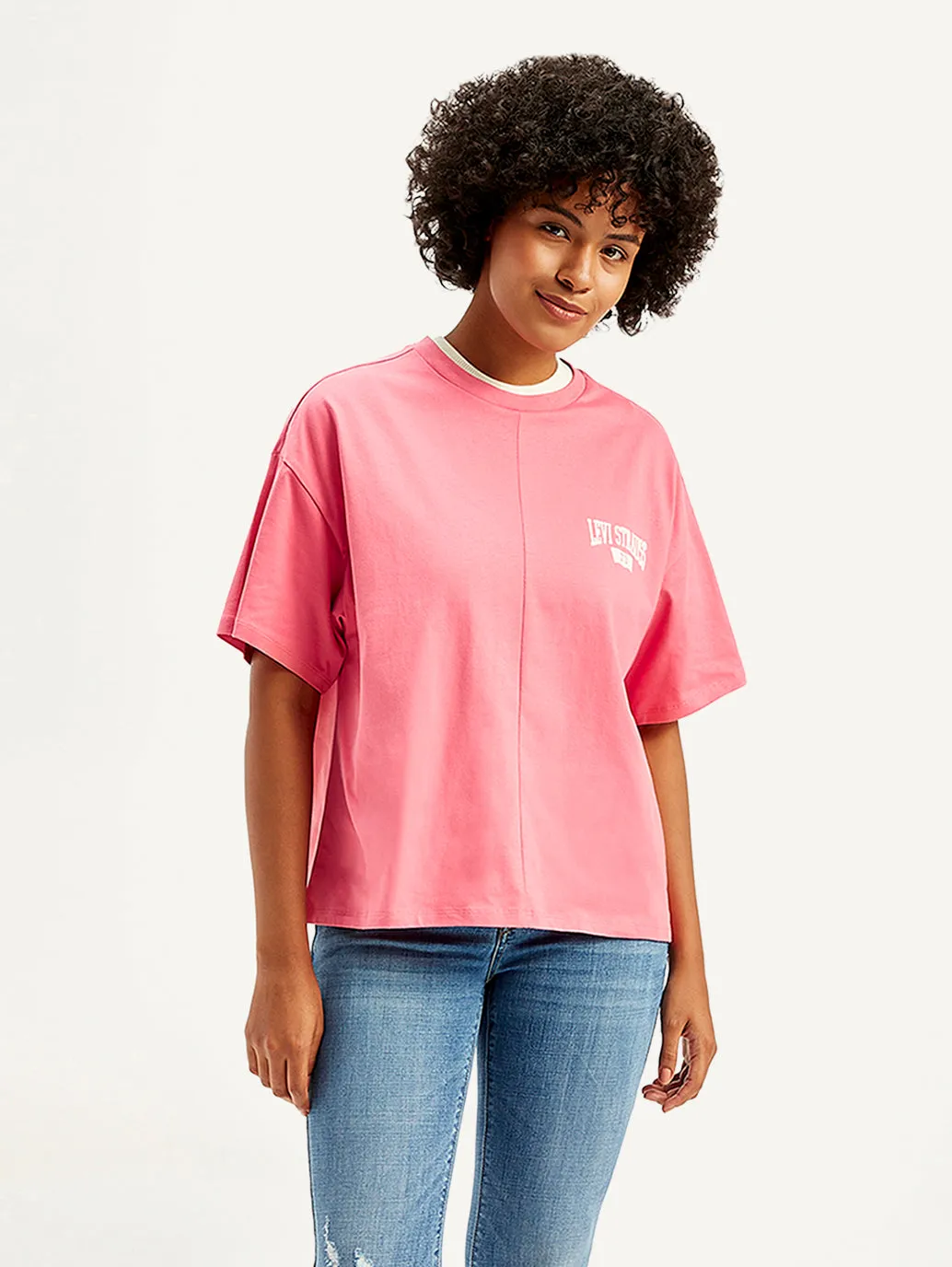 Women's Solid Loose Fit T-Shirt