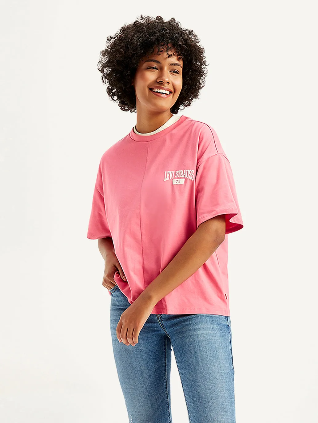 Women's Solid Loose Fit T-Shirt