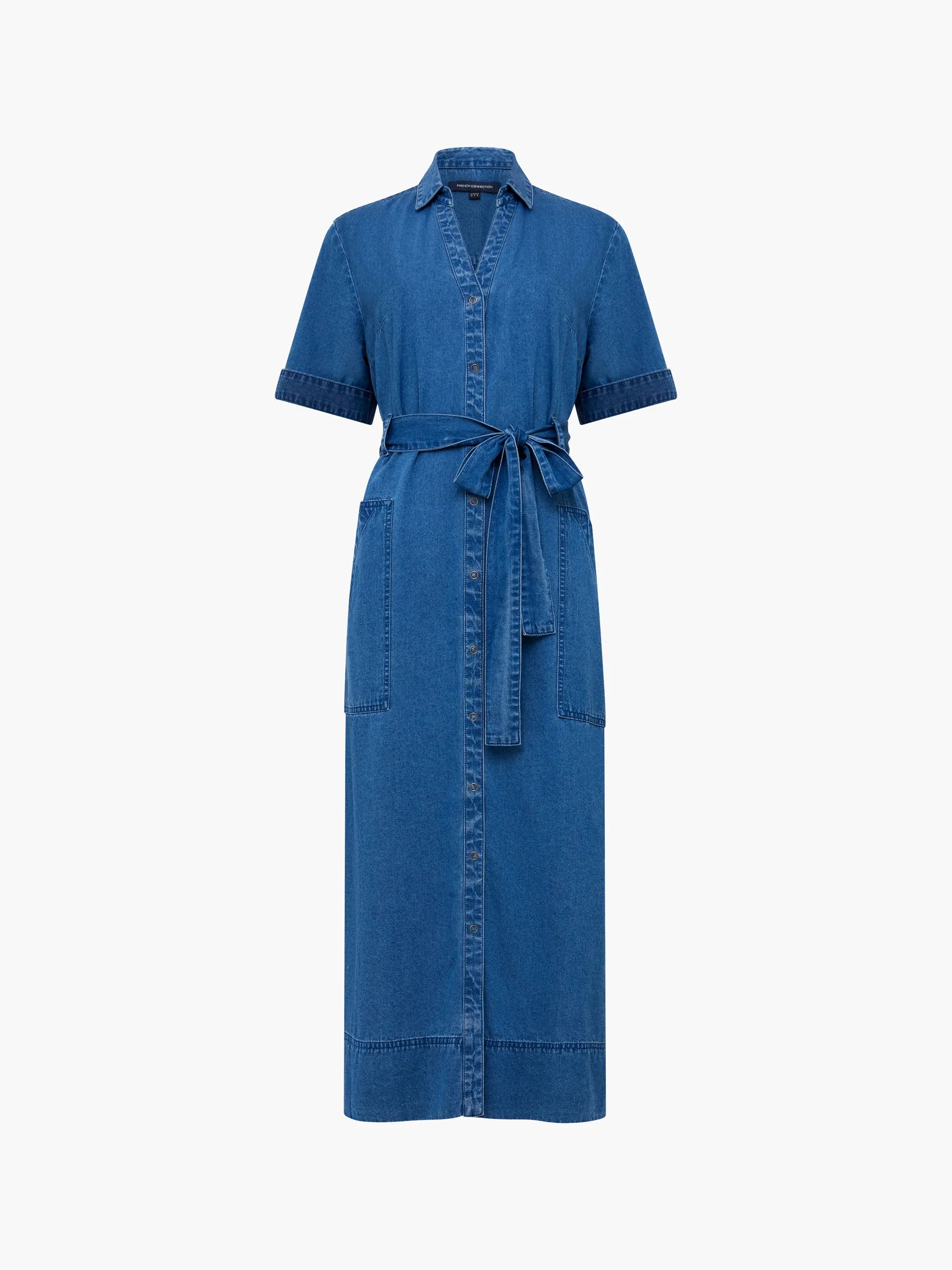 Zaves Chambray Denim Dress