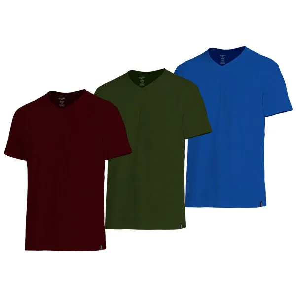 Zone 100% Cotton V-Neck T-Shirt (Tri-Pack)